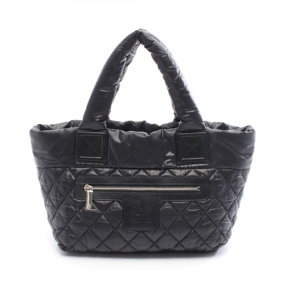 Chanel Coco Cocoon Tote Bag Black Burgundy Red